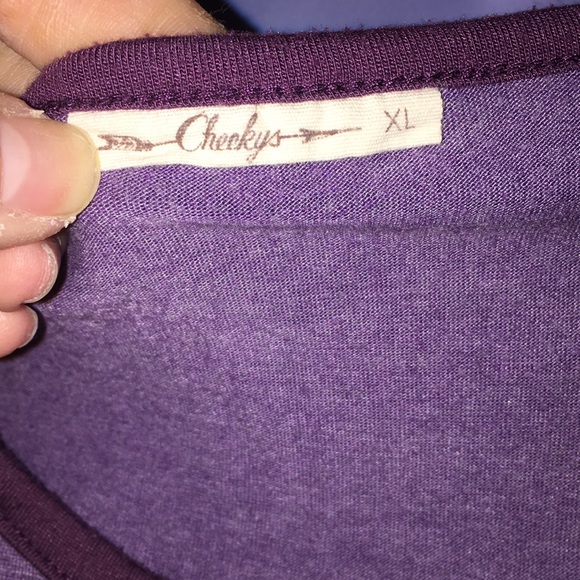 Cheekys ‘Love You Long Time’ Longhorn 3/4 Sleeve T - Picture 3 of 6